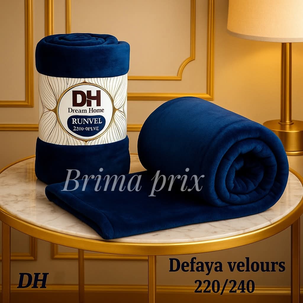 Defaya Velours Premium 220×240 – Ultra Douce & Chaude