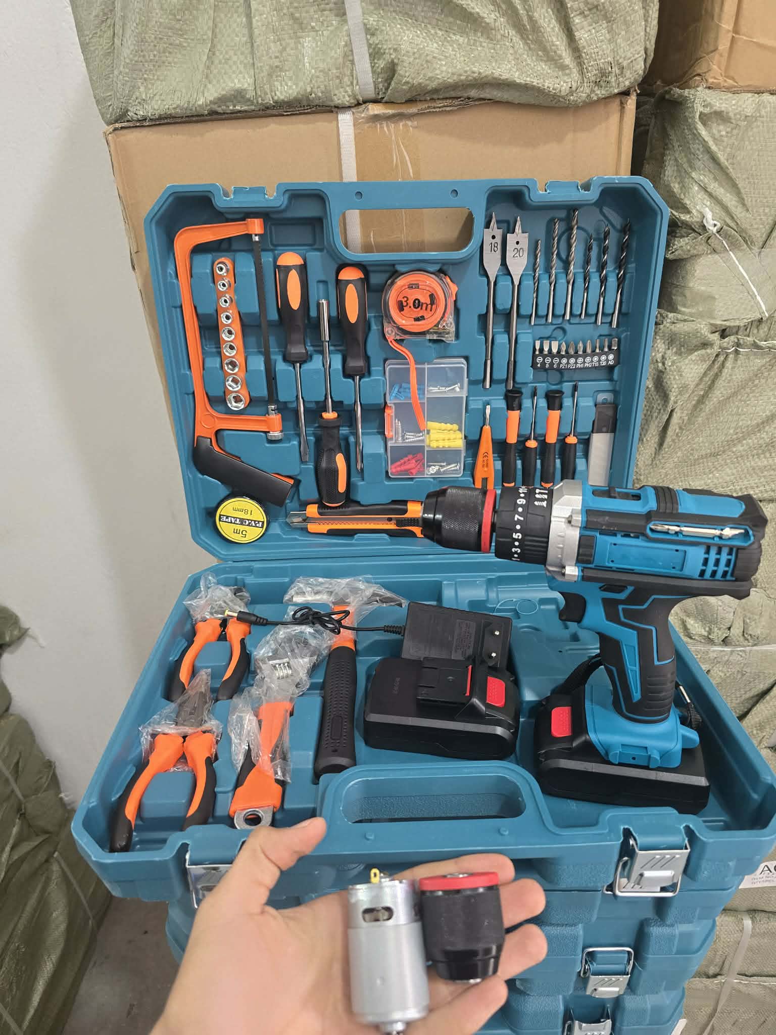 Kit Perceuse Sans Fil 48V + Coffret Outils Complet – Double Batterie